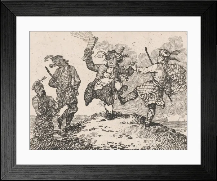 Framed Print : The Dance on Dun-Can (Picturesque Beauties of Boswell, Part the Second), May 15, 1786