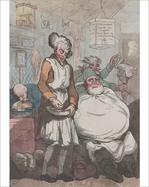 A Penny Barber, 1789. 1789. Creator: Thomas Rowlandson