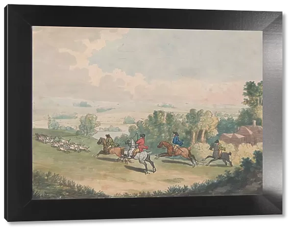 Hare Hunting, February 1, 1789. February 1, 1789. Creator: Thomas Rowlandson