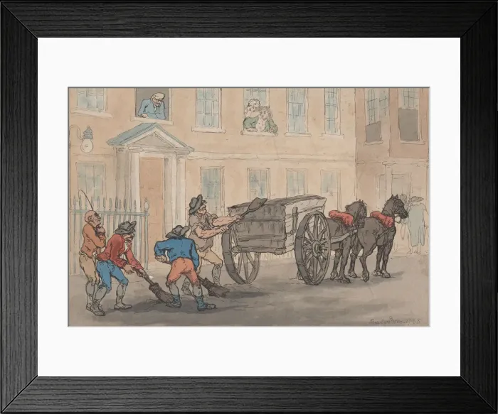 Framed Print : Scavengers Cart, 1788. 1788. Creator: Thomas Rowlandson Framed Print : Scavengers Cart, 1788. 1788. Creator: Thomas Rowlandson