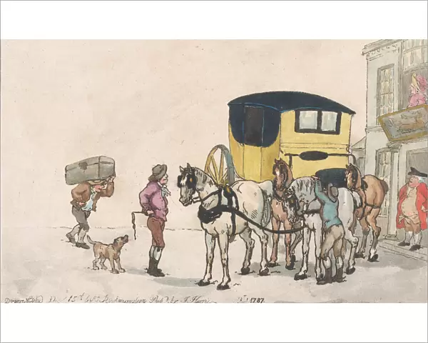 Post Boys and Post Horses at the White Hart Inn, December 15th, 1787