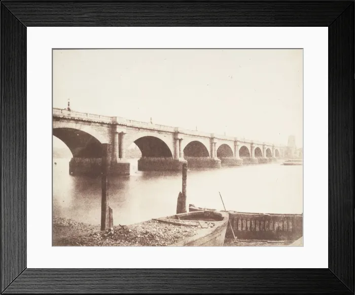 Framed Print : Old Waterloo Bridge, London, ca. 1846. Creator: William Henry Fox Talbot Framed Print : Old Waterloo Bridge, London, ca. 1846. Creator: William Henry Fox Talbot