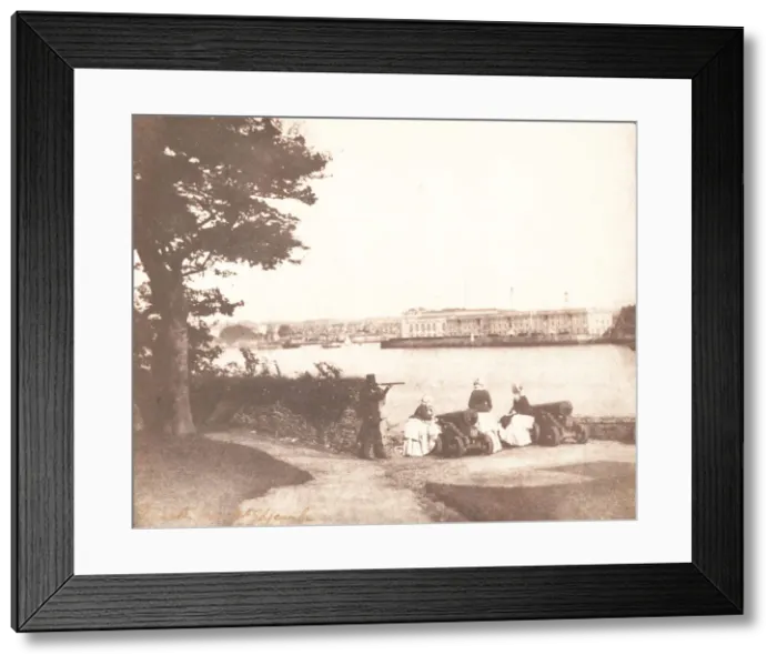 Framed Print : Plymouth from Mt. Edgcumbe, September 1845. Creator: William Henry Fox Talbot Framed Print : Plymouth from Mt. Edgcumbe, September 1845. Creator: William Henry Fox Talbot