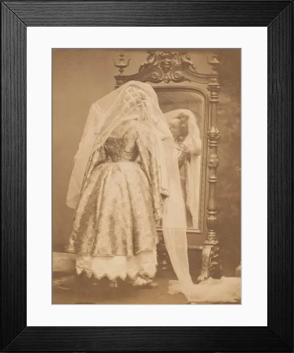 Framed Print : Le voile, 1860s. Creator: Pierre-Louis Pierson Framed Print : Le voile, 1860s. Creator: Pierre-Louis Pierson