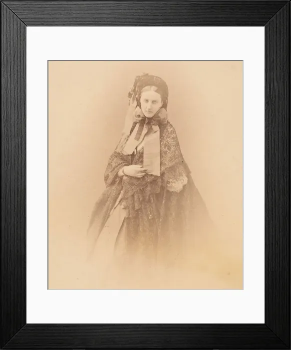 Framed Print : Le chapeau a brides, 1860s. Creator: Pierre-Louis Pierson Framed Print : Le chapeau a brides, 1860s. Creator: Pierre-Louis Pierson