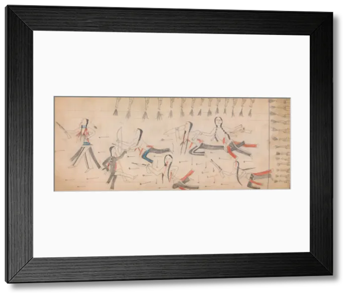 Framed Print : Maffet Ledger: Drawing, ca. 1874-81. Creator: Unknown Framed Print : Maffet Ledger: Drawing, ca. 1874-81. Creator: Unknown