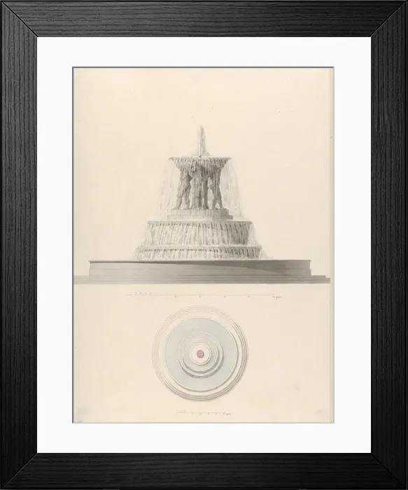 Framed Print : Project for a Fountain for La Place Louis XV, ca. 1806. Creator Framed Print : Project for a Fountain for La Place Louis XV, ca. 1806. Creator