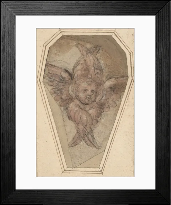 Framed Print : A Seraph (Cartoon for an Embroidery), 1466-1524. Creator: Raffaellino del Garbo Framed Print : A Seraph (Cartoon for an Embroidery), 1466-1524. Creator: Raffaellino del Garbo
