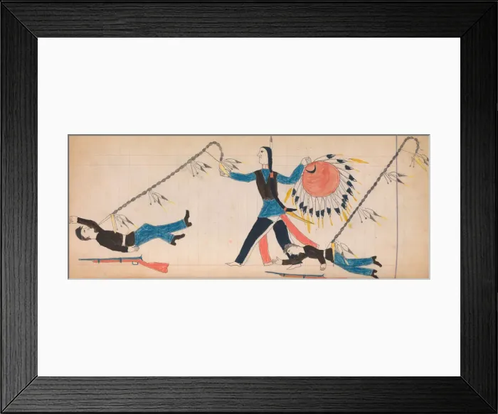 Framed Print : Maffet Ledger: Drawing, ca. 1874-81. Creator: Unknown Framed Print : Maffet Ledger: Drawing, ca. 1874-81. Creator: Unknown