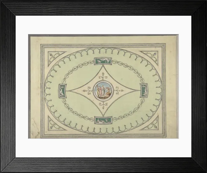 Framed Print : Design for a Ceiling for the First Drawing Room at Culzean Castle, Ayrshire, 1779-82 Framed Print : Design for a Ceiling for the First Drawing Room at Culzean Castle, Ayrshire, 1779-82