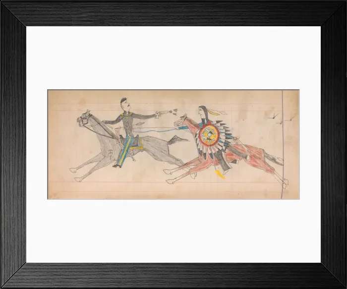 Framed Print : Maffet Ledger: Drawing, ca. 1874-81. Creator: Unknown Framed Print : Maffet Ledger: Drawing, ca. 1874-81. Creator: Unknown