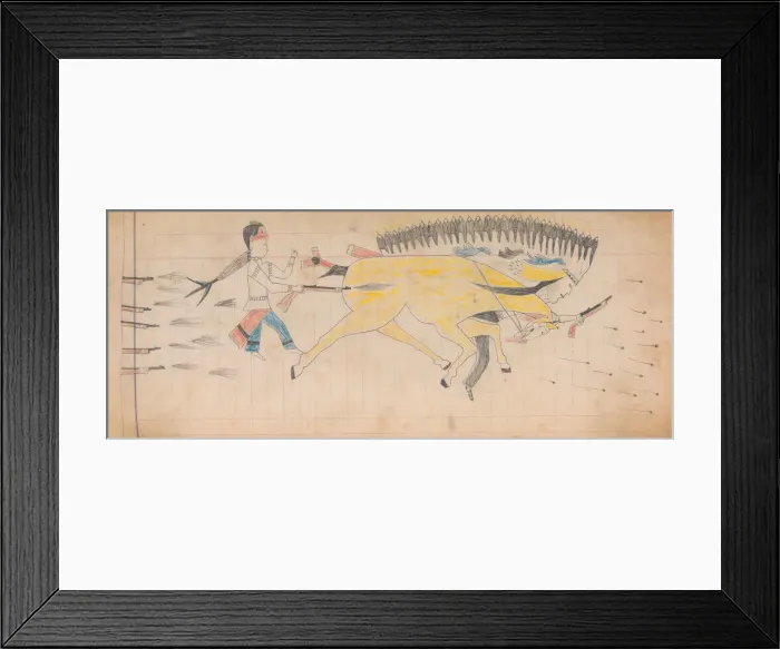 Framed Print : Maffet Ledger: Drawing, ca. 1874-81. Creator: Unknown Framed Print : Maffet Ledger: Drawing, ca. 1874-81. Creator: Unknown