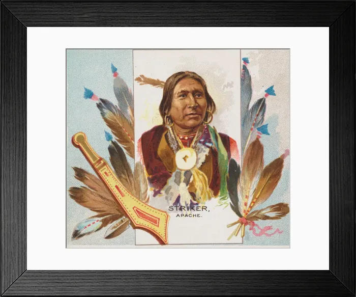 Framed Print : Striker, Apache, from the American Indian Chiefs series (N36) for Allen & Framed Print : Striker, Apache, from the American Indian Chiefs series (N36) for Allen &