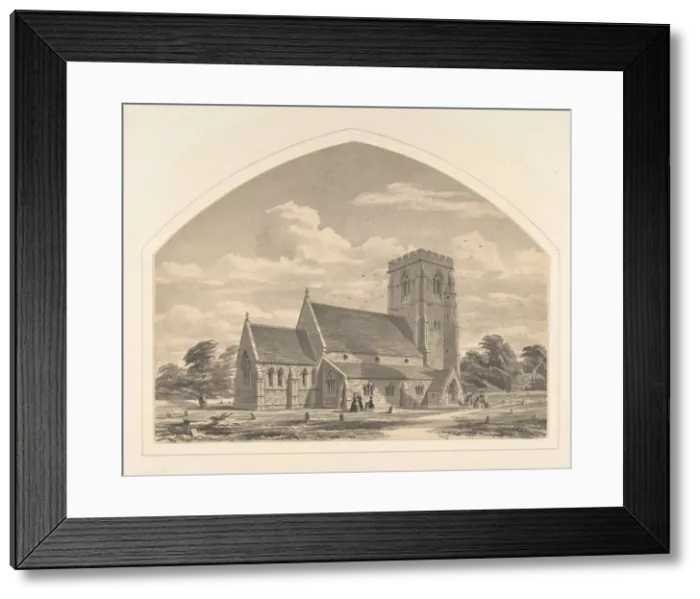 Framed Print : St. Michaels Church, Cherry Burton: North East View, 1845-50. Creator: Horace Jones Framed Print : St. Michaels Church, Cherry Burton: North East View, 1845-50. Creator: Horace Jones