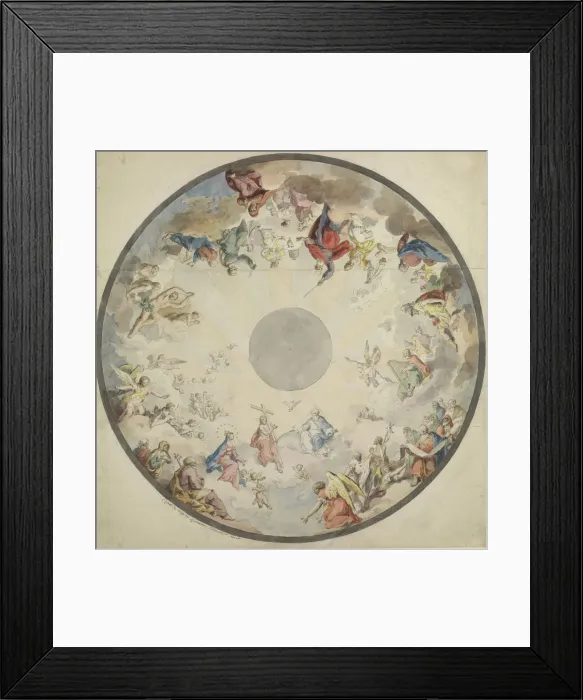 Framed Print : Design for a Cupola with Old and New Testament Figures, 1720-1804 Framed Print : Design for a Cupola with Old and New Testament Figures, 1720-1804