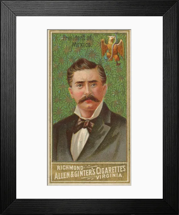 Framed Print : President of Mexico, from Worlds Sovereigns series (N34) for Allen & Framed Print : President of Mexico, from Worlds Sovereigns series (N34) for Allen &