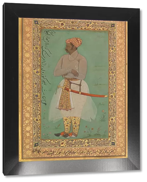 Portrait of Maharaja Bhim Kanwar, Folio from the Shah Jahan Album, verso: ca. 1615-29