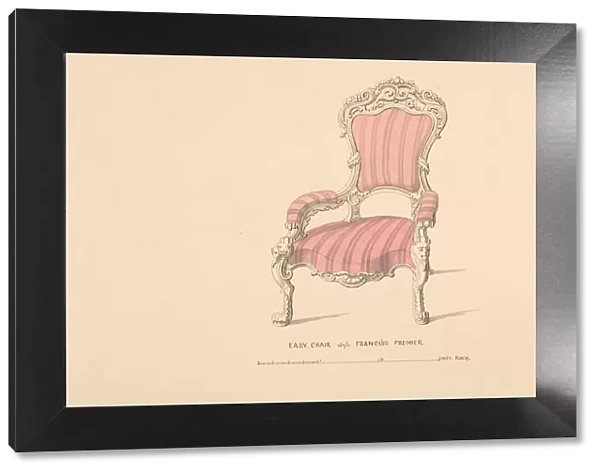 Design for Easy Chair, Francois Premier Style, 1835-1900
