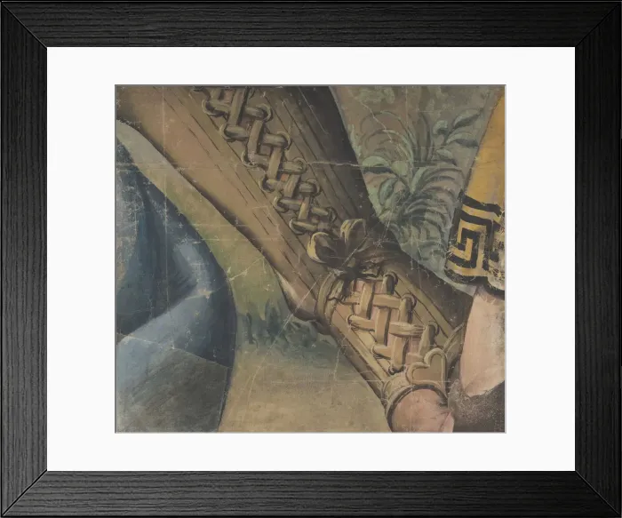 Framed Print : Fragment of a Tapestry Cartoon: Foot in a Buskin, Drapery, and a Plant, 1500-1550 Framed Print : Fragment of a Tapestry Cartoon: Foot in a Buskin, Drapery, and a Plant, 1500-1550