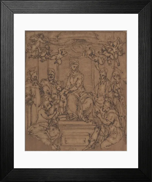 Framed Print : Virgin and Child Enthroned with Saint Anthony Abbot, Saint Peter, Saint Paul... 1522-23 Framed Print : Virgin and Child Enthroned with Saint Anthony Abbot, Saint Peter, Saint Paul... 1522-23