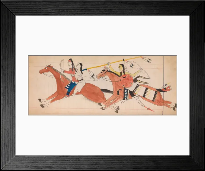 Framed Print : Maffet Ledger: Drawing, ca. 1874-81. Creator: Unknown Framed Print : Maffet Ledger: Drawing, ca. 1874-81. Creator: Unknown