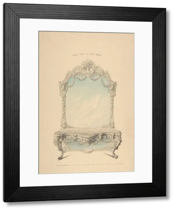 Framed Print : Design for Console Table, 1850-1904. Creator: Robert William Hume Framed Print : Design for Console Table, 1850-1904. Creator: Robert William Hume