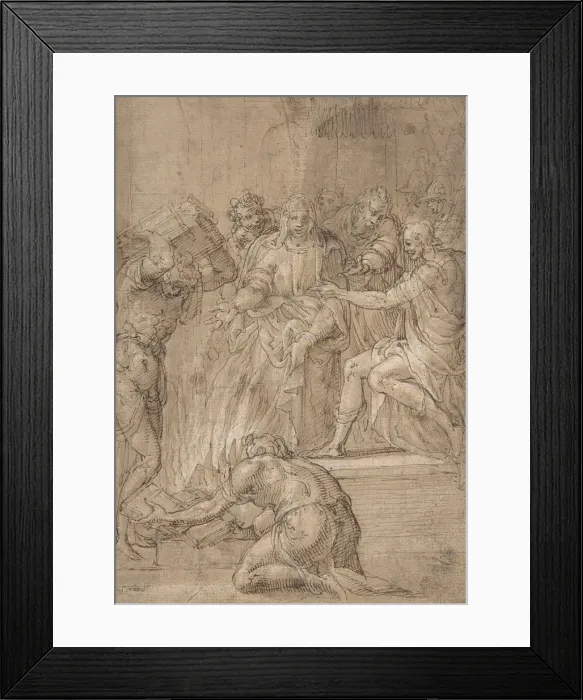 Framed Print : The Cumaean Sibyl before Tarquin the Proud, 16th century Framed Print : The Cumaean Sibyl before Tarquin the Proud, 16th century