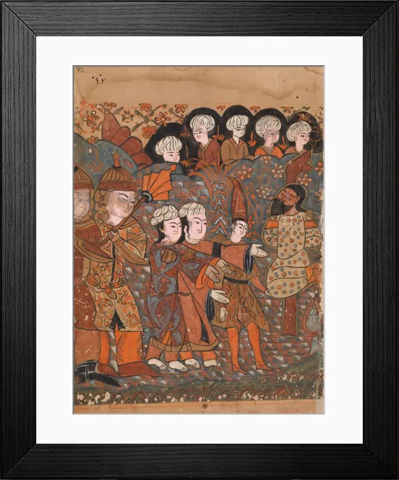 Framed Print : The Dishonest Goldsmith is Hanged, Folio from a Kalila wa Dimna, 18th century Framed Print : The Dishonest Goldsmith is Hanged, Folio from a Kalila wa Dimna, 18th century