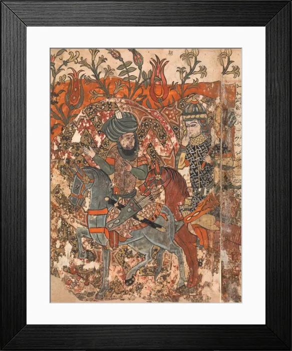 Framed Print : Burzuyas Mission Folio 5v, 6r from a Kalila Wa Dimna of Bidpai, 18th century Framed Print : Burzuyas Mission Folio 5v, 6r from a Kalila Wa Dimna of Bidpai, 18th century
