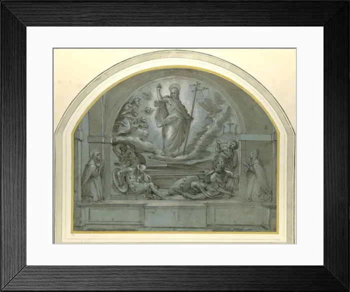 Framed Print : Design for a Frescoed Altarpiece of The Resurrection, ca. 1560-71 Framed Print : Design for a Frescoed Altarpiece of The Resurrection, ca. 1560-71