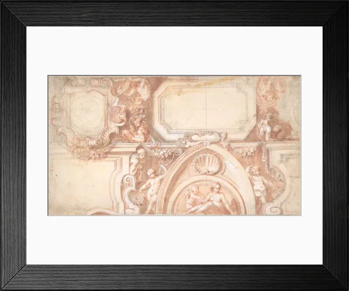 Framed Print : Ceiling Design, 1633-1703. Creator: Matias Arteaga y Alfaro Framed Print : Ceiling Design, 1633-1703. Creator: Matias Arteaga y Alfaro