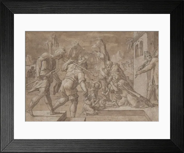 Framed Print : Adoration of the Shepherds, ca. 1549-50. Creator: Master Of The Liechtenstein Adoration Framed Print : Adoration of the Shepherds, ca. 1549-50. Creator: Master Of The Liechtenstein Adoration