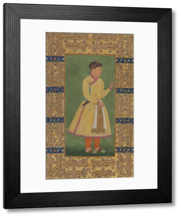 Framed Print : Portrait of Zamana Beg, Mahabat Khan, Folio from the Shah Jahan Album, recto: ca. 1610. Creators: Mir Ali Haravi, Manohar Framed Print : Portrait of Zamana Beg, Mahabat Khan, Folio from the Shah Jahan Album, recto: ca. 1610. Creators: Mir Ali Haravi, Manohar