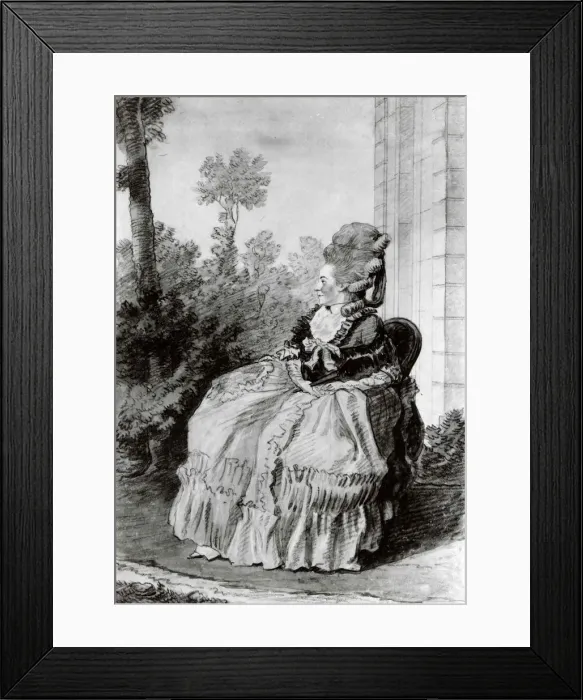 Framed Print : Madame la Marquise de Coetlogon, ca. 1777. Creator: Louis de Carmontelle Framed Print : Madame la Marquise de Coetlogon, ca. 1777. Creator: Louis de Carmontelle