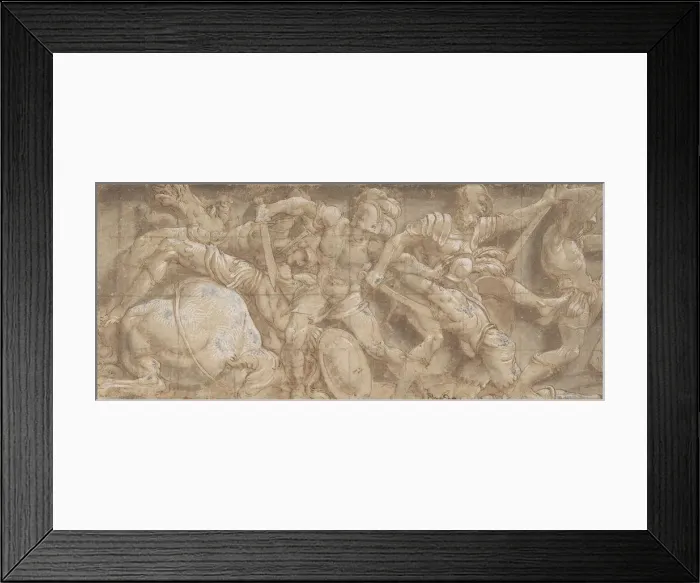 Framed Print : Battle Scene, 1511-87. Creator: Lelio Orsi Framed Print : Battle Scene, 1511-87. Creator: Lelio Orsi