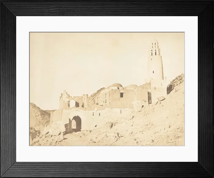 Framed Print : Mosquee de Belal, au Sud de Philae (Rive droite), April 11, 1850 Framed Print : Mosquee de Belal, au Sud de Philae (Rive droite), April 11, 1850
