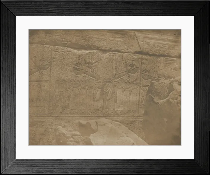 Framed Print : Palais de Karnak, sculptures exterieures du sanctuaire de granit. 1849-51 Framed Print : Palais de Karnak, sculptures exterieures du sanctuaire de granit. 1849-51