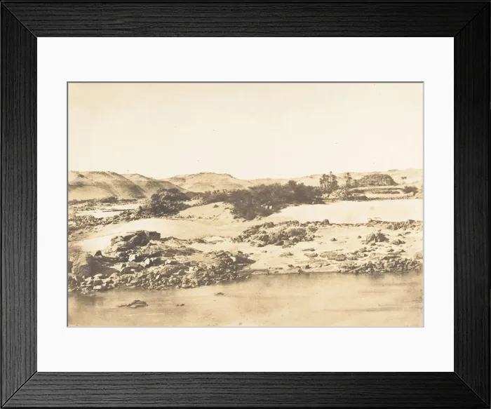 Framed Print : Entree de la premiere Cataracte pres d Assouan, 1849-50 Framed Print : Entree de la premiere Cataracte pres d Assouan, 1849-50