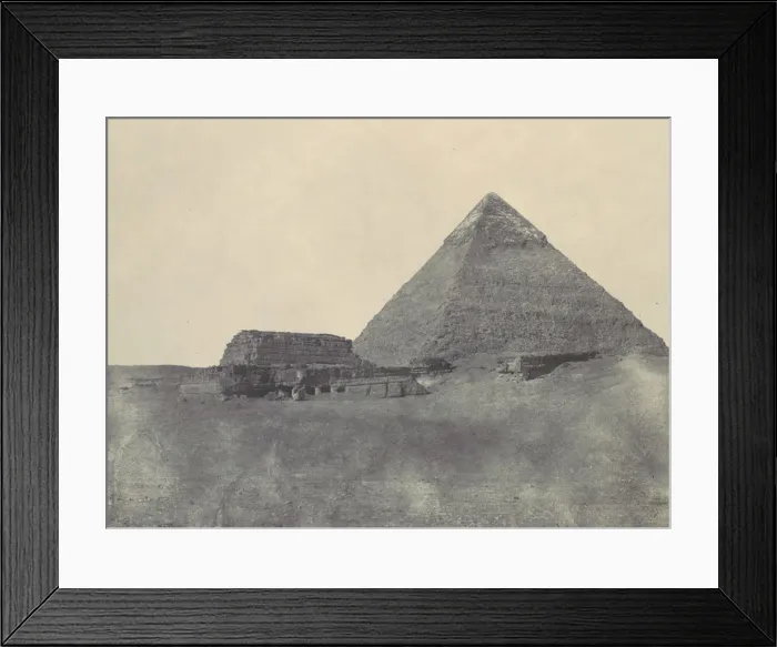Framed Print : egypte Moyenne. Pyramide de Chephren, 1850. Creator: Maxime du Camp Framed Print : egypte Moyenne. Pyramide de Chephren, 1850. Creator: Maxime du Camp