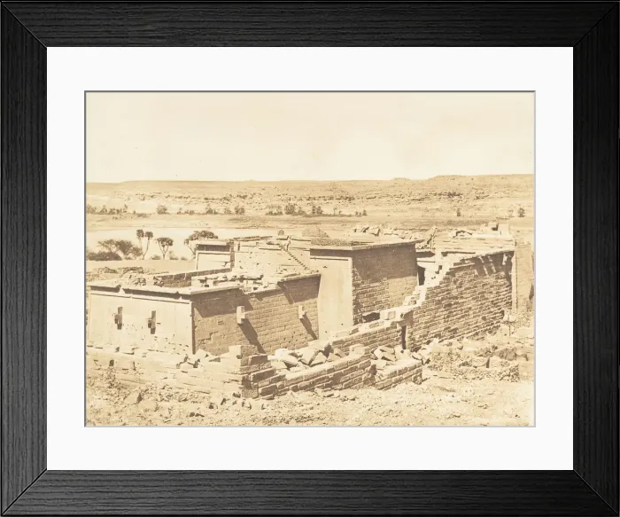 Framed Print : Vue generale du Temple de Kalabcheh (Talmis), prise de la montagne, April 8 Framed Print : Vue generale du Temple de Kalabcheh (Talmis), prise de la montagne, April 8