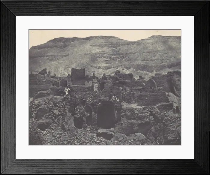 Framed Print : Thebes. Medinet-Habou. Ruines de la ville de Papa, 1850. Creator: Maxime du Camp Framed Print : Thebes. Medinet-Habou. Ruines de la ville de Papa, 1850. Creator: Maxime du Camp