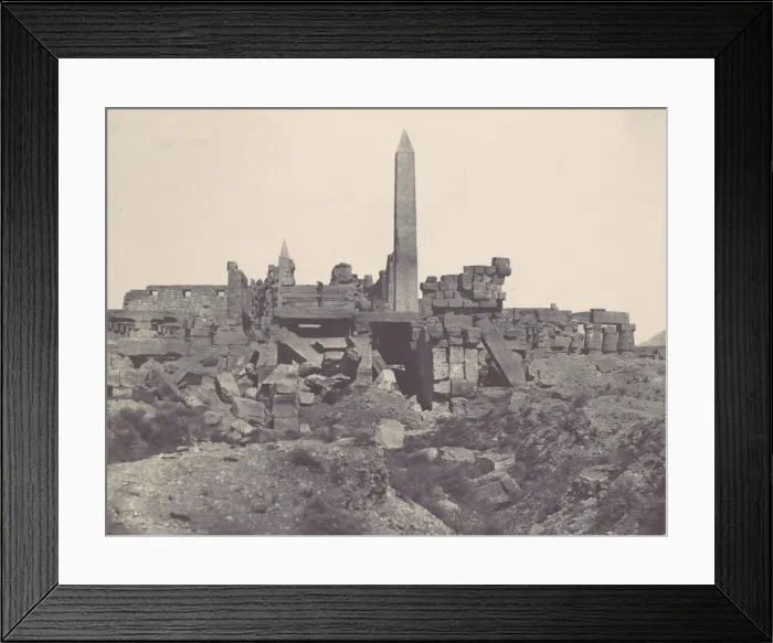 Framed Print : Thebes. Palais de Karnak. Sanctuaire de granit et salle Hypostyle, 1850 Framed Print : Thebes. Palais de Karnak. Sanctuaire de granit et salle Hypostyle, 1850