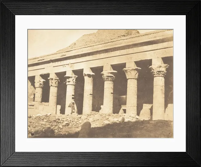 Framed Print : Colonnade laterale de la cour du Temple d Isis, a Philae, April 1850 Framed Print : Colonnade laterale de la cour du Temple d Isis, a Philae, April 1850