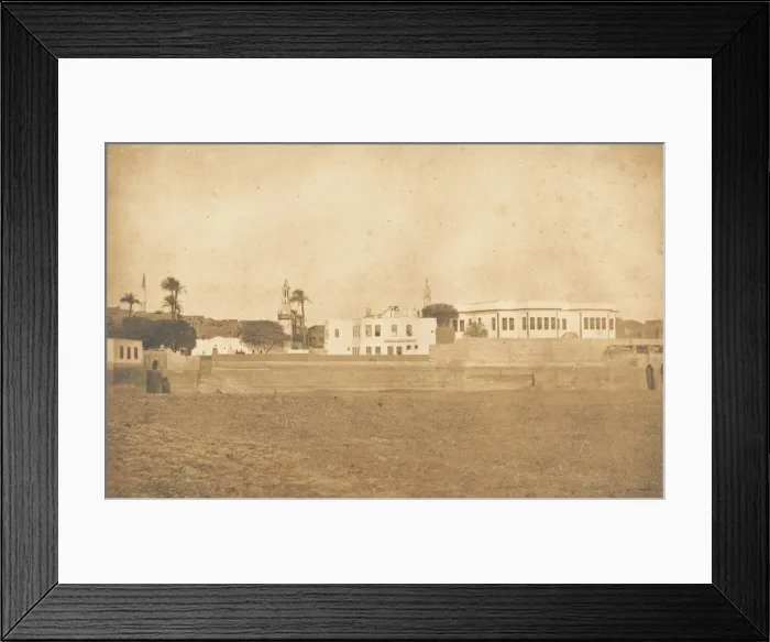 Framed Print : Vue de Syout - Palais du Pacha, 1850. Creator: Maxime du Camp Framed Print : Vue de Syout - Palais du Pacha, 1850. Creator: Maxime du Camp