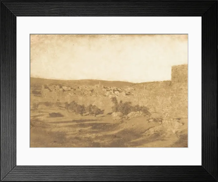Framed Print : Vue prise au Nord-Ouest de Jerusalem, August 1850. Creator: Maxime du Camp Framed Print : Vue prise au Nord-Ouest de Jerusalem, August 1850. Creator: Maxime du Camp
