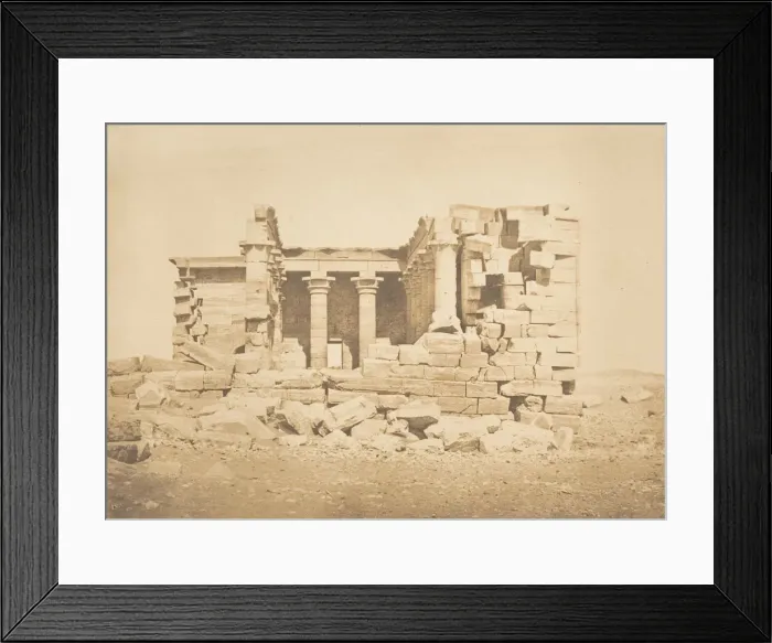 Framed Print : Vue du Temple de Maharakka (Hiera-Sycaminos), April 5, 1850. Creator: Maxime du Camp Framed Print : Vue du Temple de Maharakka (Hiera-Sycaminos), April 5, 1850. Creator: Maxime du Camp