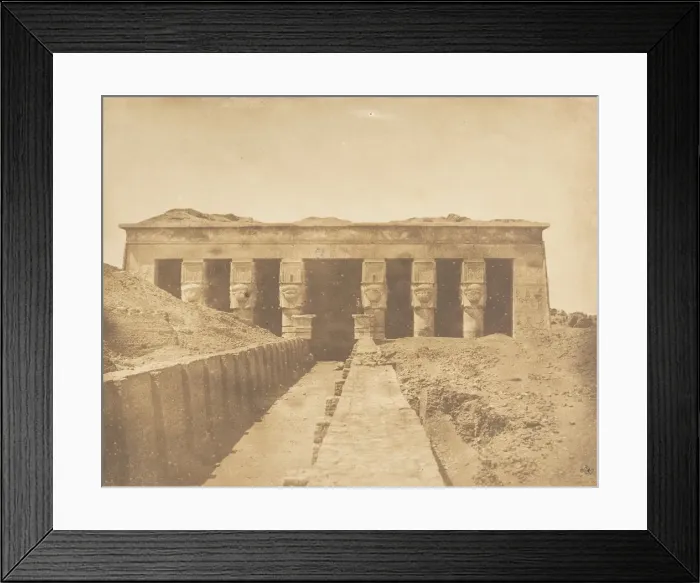 Framed Print : Facade du Temple d Athor a Denderah (Tentyris), 1849-50 Framed Print : Facade du Temple d Athor a Denderah (Tentyris), 1849-50