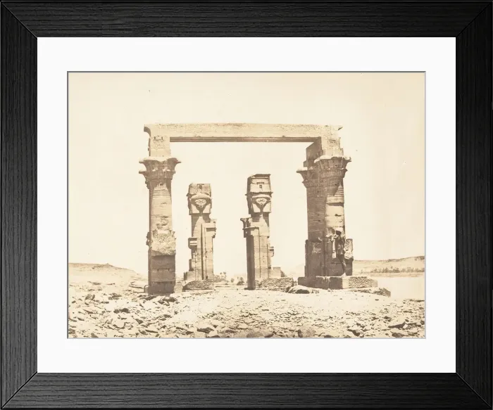 Framed Print : Vue du Temple de Kardassy, April 9, 1850. Creator: Maxime du Camp Framed Print : Vue du Temple de Kardassy, April 9, 1850. Creator: Maxime du Camp