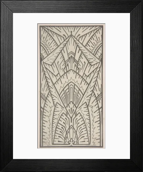 Framed Print : Design drawing, ca. 1883, based on earlier design. Creator: Christopher Dresser Framed Print : Design drawing, ca. 1883, based on earlier design. Creator: Christopher Dresser