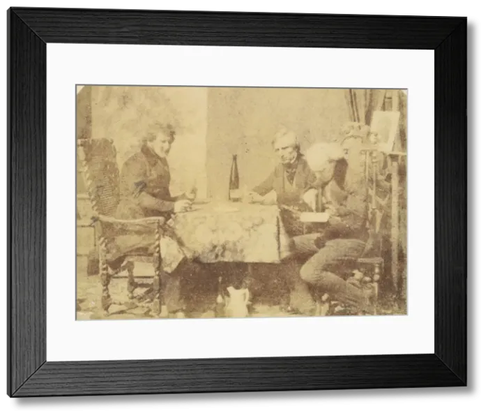 Framed Print : Group of Gentlemen Conversing over a Glass of Wine, February 7, 1846 Framed Print : Group of Gentlemen Conversing over a Glass of Wine, February 7, 1846